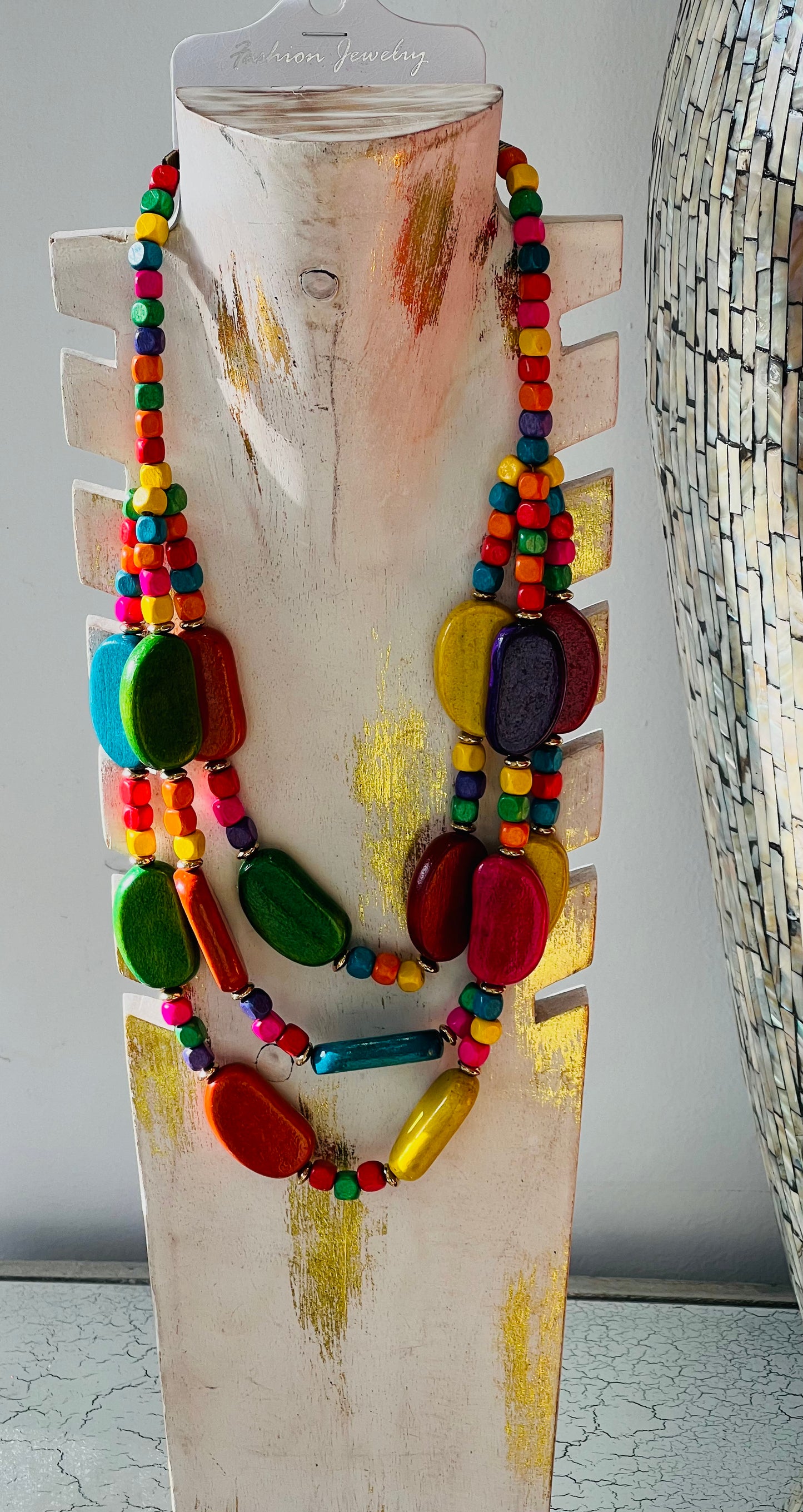 Wood Multicolors Necklaces