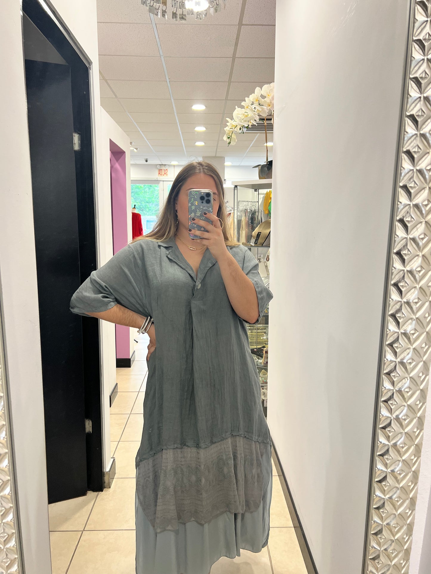 Vestido Camil de lino talla única
