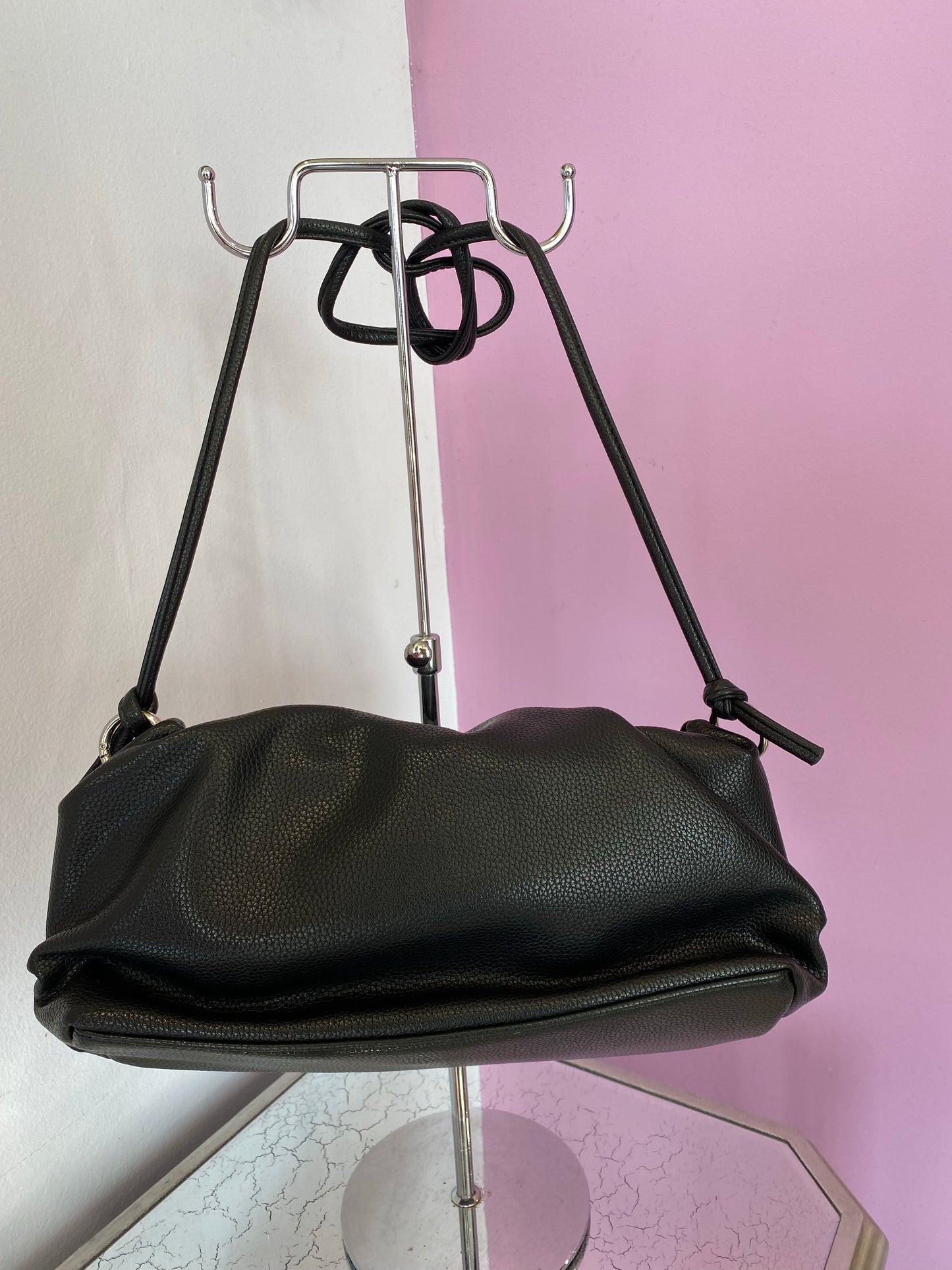 Leather Imitation Black Bag